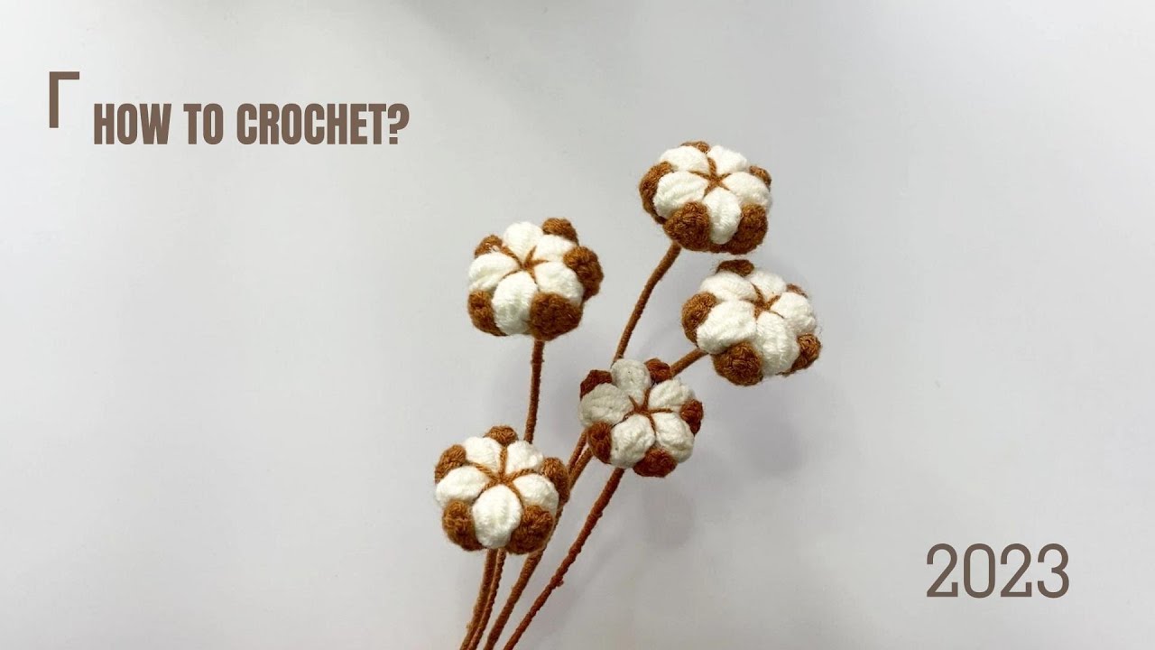 【Flower crochet】cotton /How to crochet cotton/How to make flowers YouTube