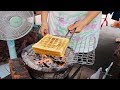 Grandma's Grilled Sandwiches - Taiwan Street Food | Charcoal Street Side Breakfast