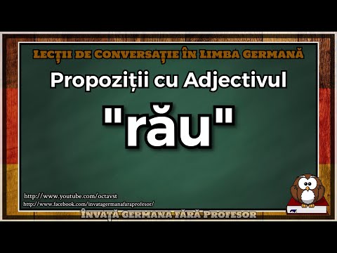 Propoziții cu Adjectivul "rău" - Lecții de Conversație în Limba Germană