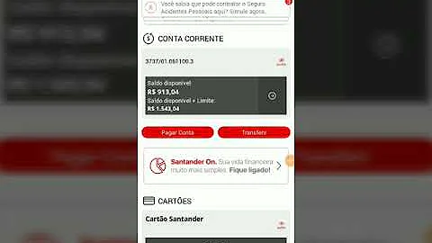 O que é limite da conta Santander?