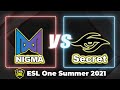 [ DOTA 2 LIVE ] TEAM SECRET VS NIGMA | ESL One Summer 2021 English Cast