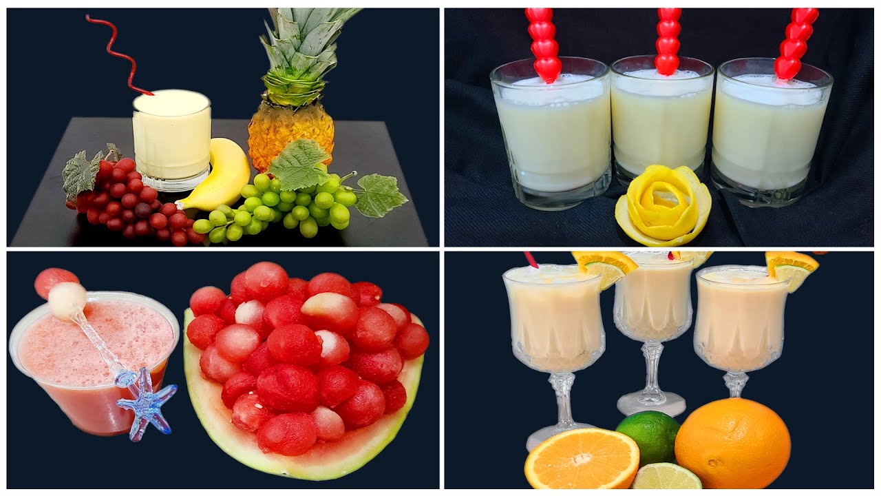 4 SUMMER DRINKS to Cool Off | Tropical Juice Compilation