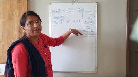 Advanced Calculus and Numerical Methods- Infinite series: Cauchy