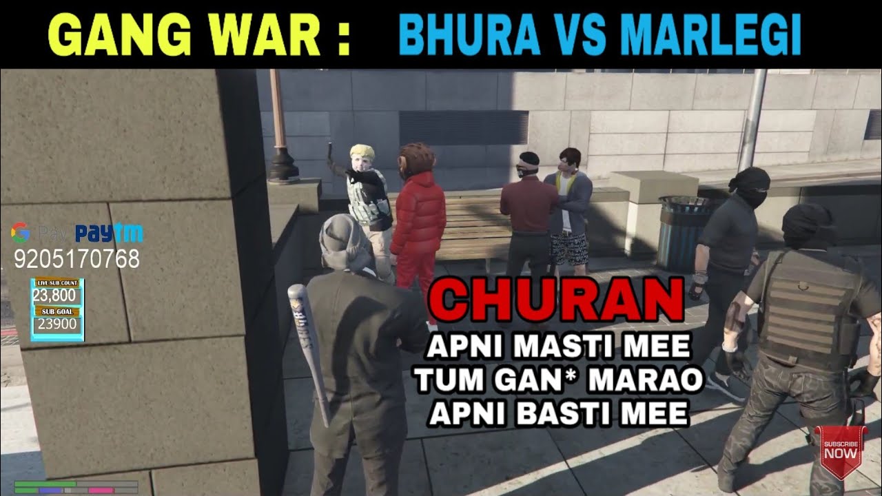 BHURA VS MARLEGI (Gang war)| Ft. CHURAN | GTA V RP