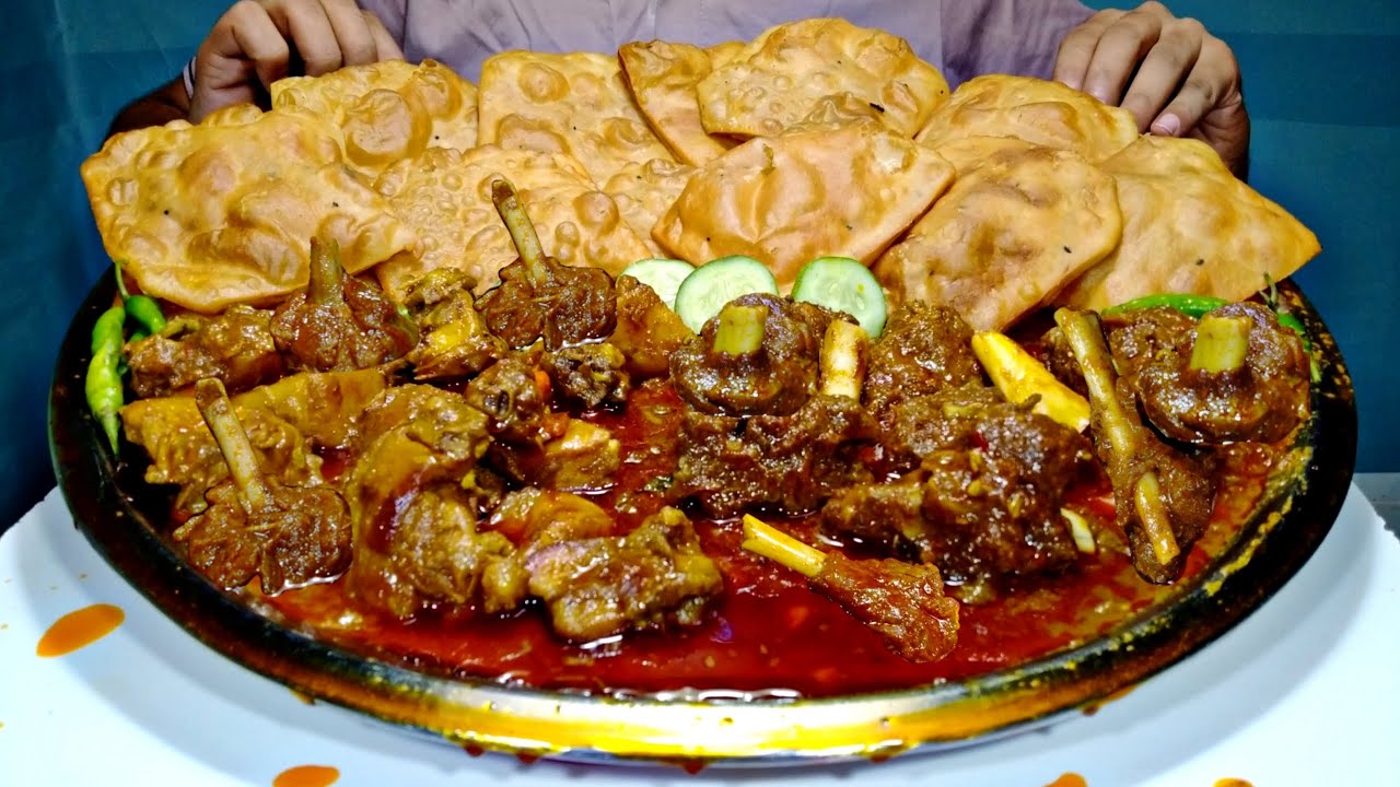 Eating Mughlai Chicken, Spicy Mutton Kasha, Spicy Chicken Curry | Mughlai Paratha | Asmr Mukbang