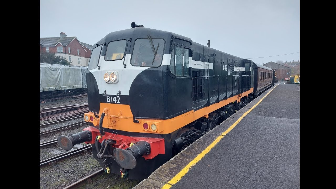 Ex CIE 141 Class loco B142 at Whitehead on train rides. 31/1/26