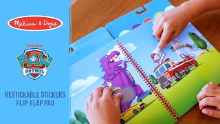 Melissa Doug Paw Patrol Restickable Stickers Flip-Flap Pad