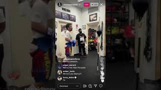 Manny Pacquiao IG live doing SPEED BAG ahead of Errol Spence fight 2021