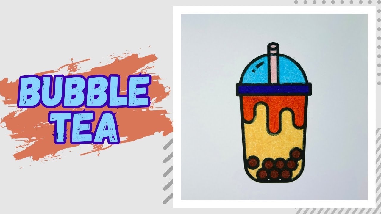 How to color BUBBLE TEA | Coloring page | Let's Colour
