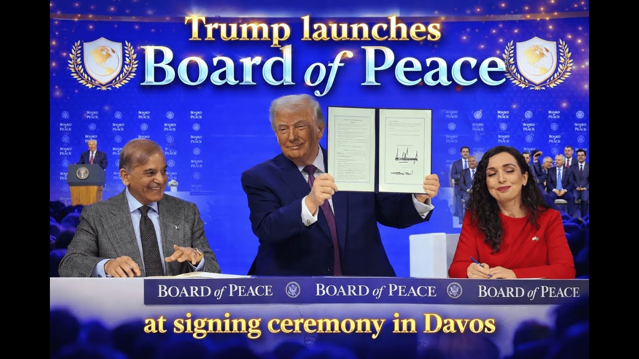 Trump Launches “Board of Peace” in Davos | Historic Signing Ceremony Shakes Global Politics 