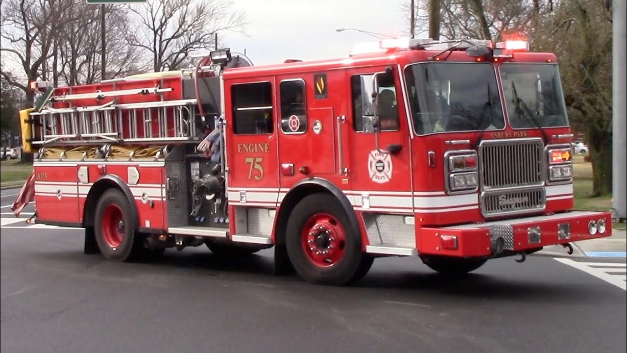 Asbury Park Fire Department Engine 8375 And Ambulance 8361 Responding