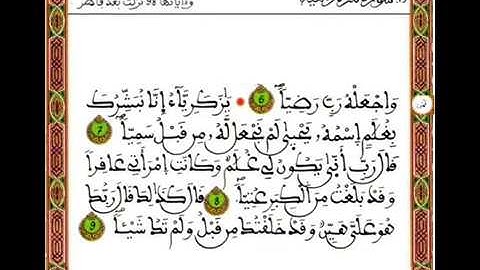 القرآن الكريم ـ المرحوم عبد الرحمان بنموسى - سورة مريم  القراءة المغربية