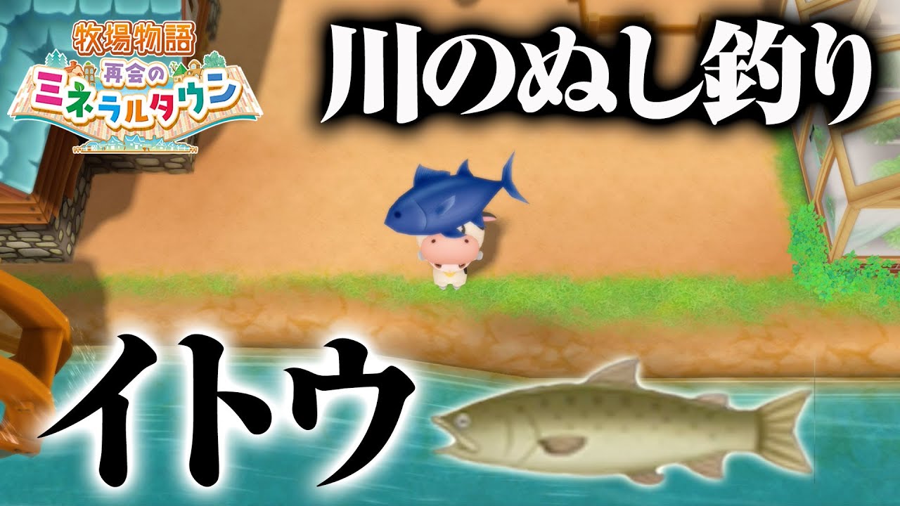 【牧場物語】川のぬしイトウが釣れる条件を徹底解説！【Switch】【再会のミネラルタウン】