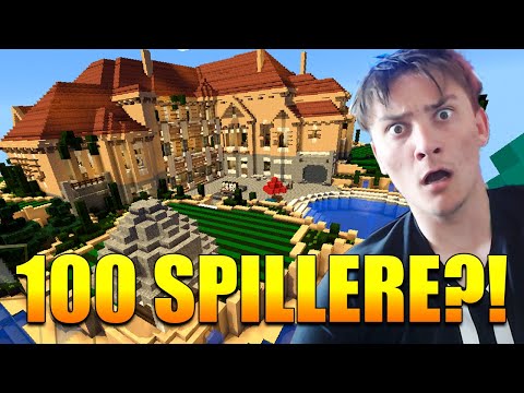 100 SPILLERE LAVER ÉT HUS I MINECRAFT?!