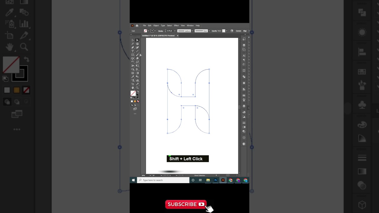 gradient letter  logo design in adobe illustrator 