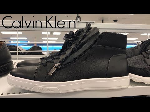 calvin klein high top sneakers mens