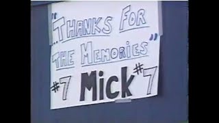 August 14, 1995, Yankee Stadium pre-game ceremony after Mickey Mantle's death.