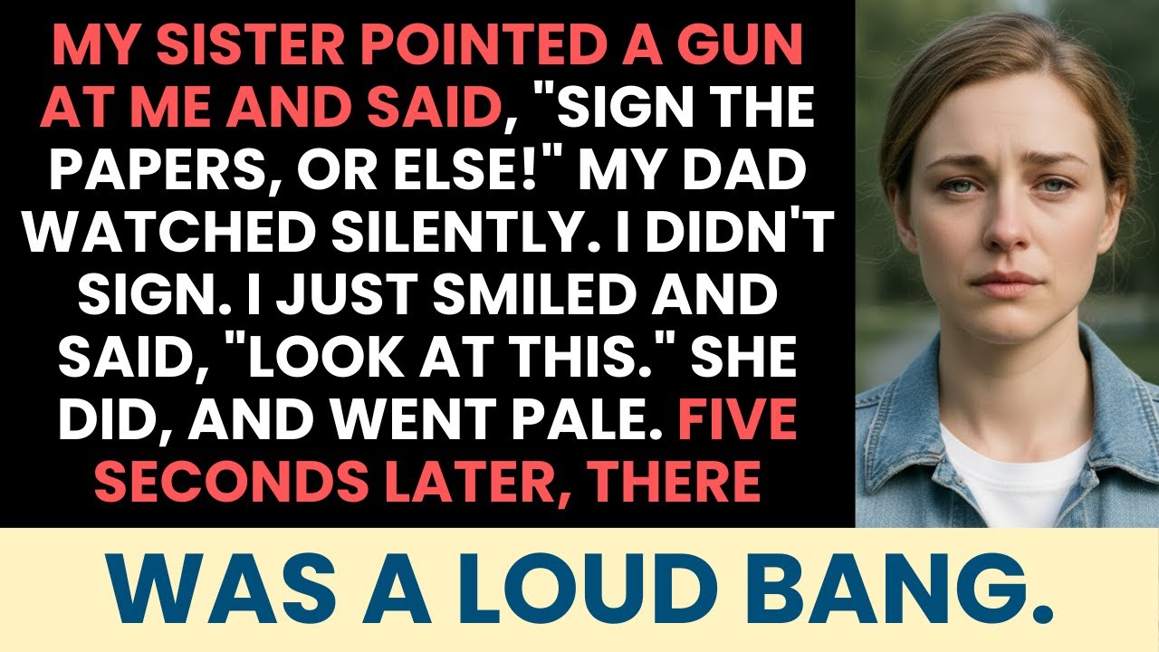 My sister pointed a GUN at me and said, “Sign the papers or else!” I just smiles and said THIS…