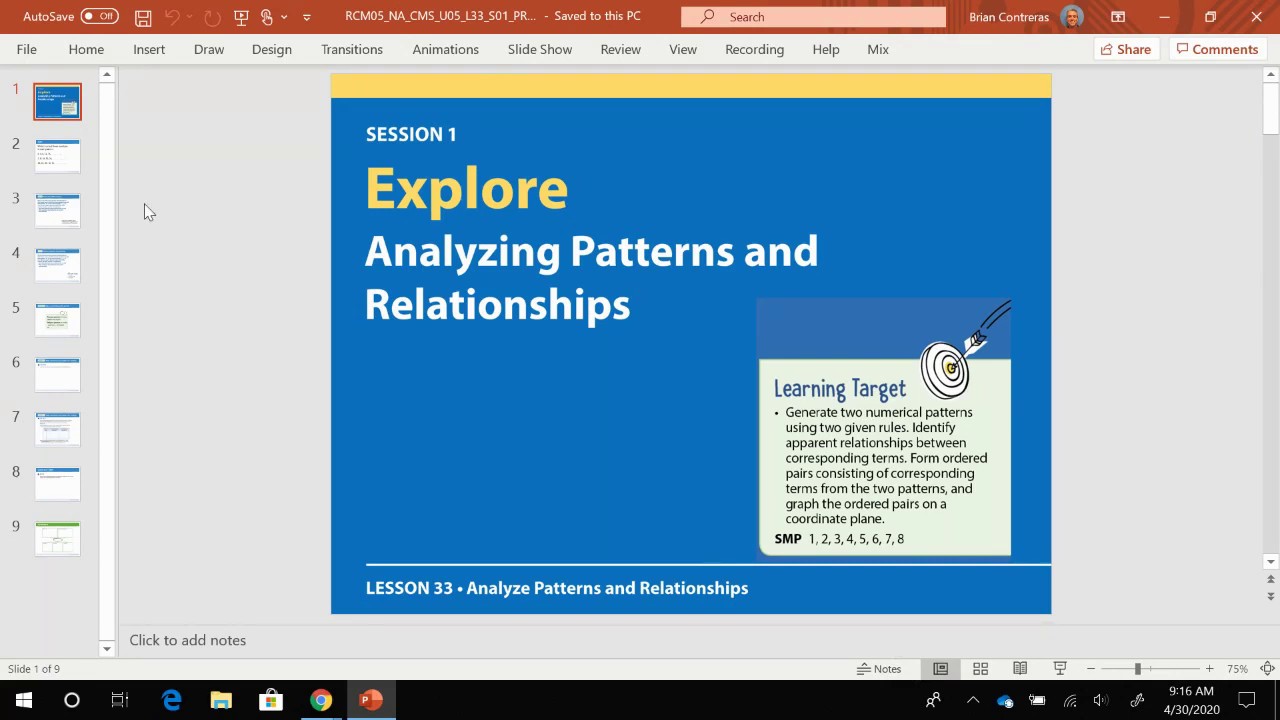 Analyze Patterns and Relationships - YouTube