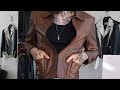 Review of Celine brown leather jacket. Fw23 le palace collection by Hedi Slimane