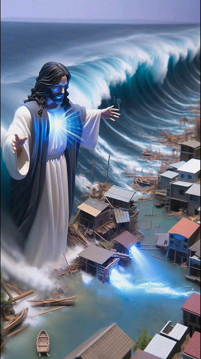 Jesus Calms the Super Tsunami #Shorts