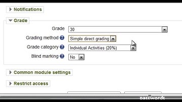 How to set up Simple Direct Grading in iLearn 2.5