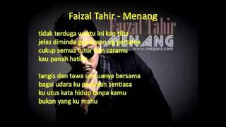 Video thumbnail of "Faizal Tahir - Menang (Lirik) OST Akadku Yang Terakhir)"