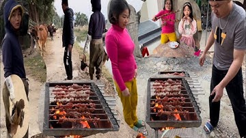 Món Thịt Bê Nướng Thơm Ngon Cùng Đứa Cháu Bắt Vịt Một Ngày Vui Vẻ |MINH LÊ VLOG #265