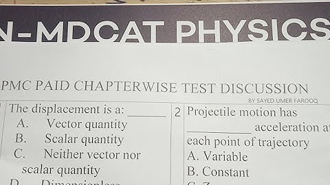 Pmc Paid Chapter Wise Test Discussion||Force And Motion