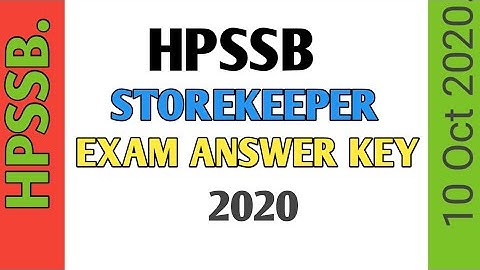 HPSSC Storekeeper (756) exam 2020 Solved paper//Answer key of storekeeper exam 2020//genius studies