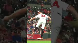 DL Hall Slow Motion Pitching Mechanics (1st Base Side View) #pitching #mlb #pitchingmechanics