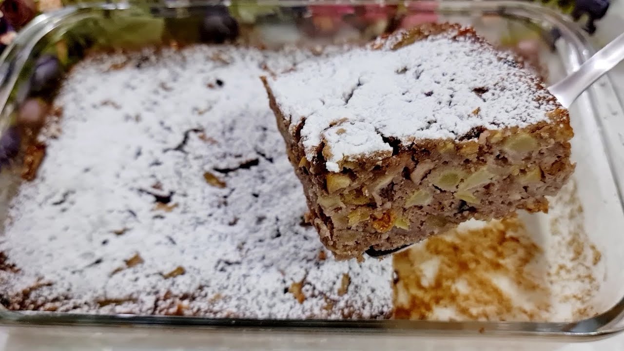 Просто перемешайте все это! Яблочный пирог с большим количеством яблок и небольшим количеством теста