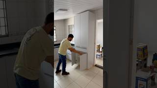 Cozinha planejada. Mdf cinza cristal