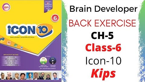 BRAIN DEVELOPER/Back exercise/Ch-5/Class-6/Icon-10/Kips/By @CBSEEDUCATE