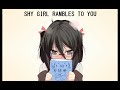 Asmrroleplaytalk to the quiet girl in class f4a stuttering shy