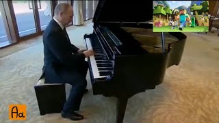 Путин Играет Тему Майнкрафта На Пианино