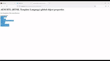 AEM HTL - global object properties