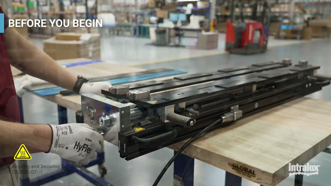 ThermoDrive® Streamline Splicing Process Aligning and Securing Belt