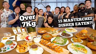 EATING 15 Masterchef Dishes in One Sitting!? | BEST TASTING FOOD CHALLENGE EVER by BlockChef!