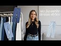 MY FAVOURITE JEANS | ABERCROMBIE, ZARA, H&amp;M, COS, LOEWE | DENIM REVIEW &amp; TRY ON