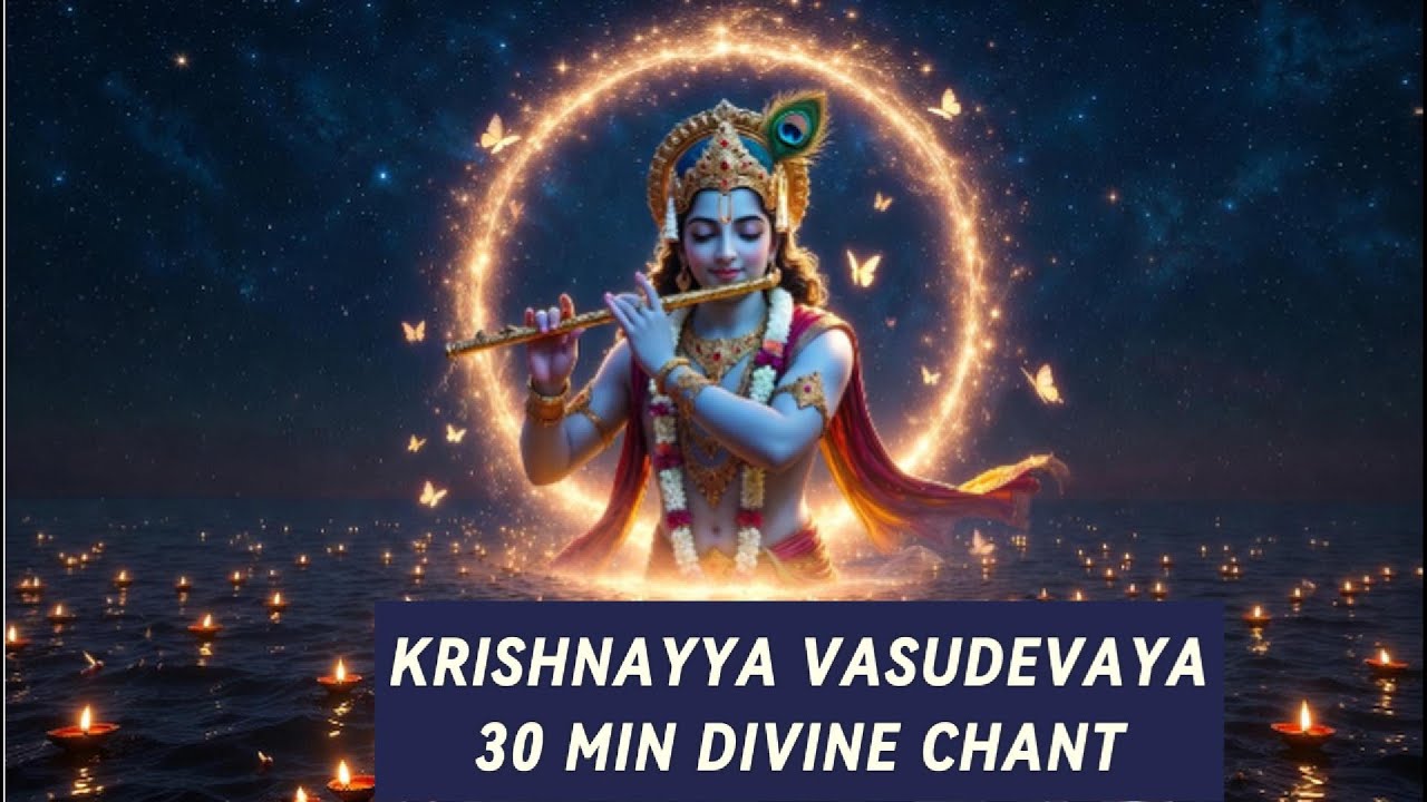 Krishnayya Vasudevaya Mantra Loop (30 Min) | Deep Peace | Krishna Bhakti@@OmShakti_Bhajans