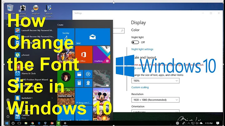 How Change The Font Size in Windows 10