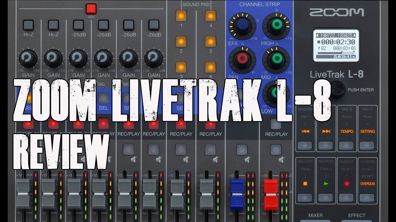 Zoom LiveTrak L-8 8 Channel Digital Mixer & Multitrack Recorder Review
