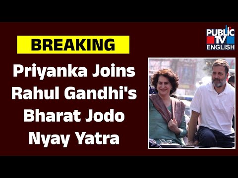 Rahul and Priyanka Gandhi Vadra Take Out Bharat Jodo Nyay Yatra in UP’s Moradabad