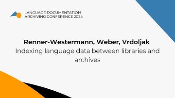 Indexing language data between libraries and archives