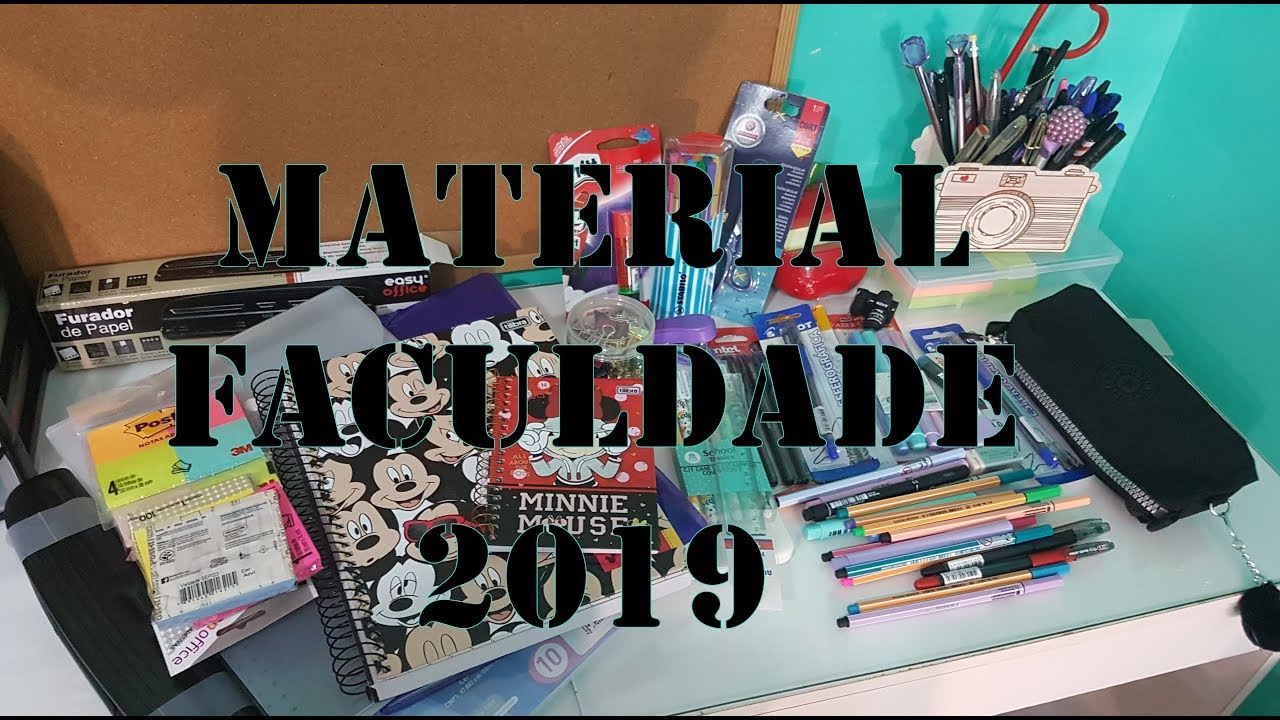 MATERIAL ESCOLAR PARA A FACULDADE 2019