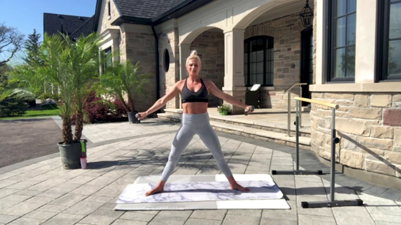 58 Minute Intense, Low Impact Full Body Barre X with Weights and Bands