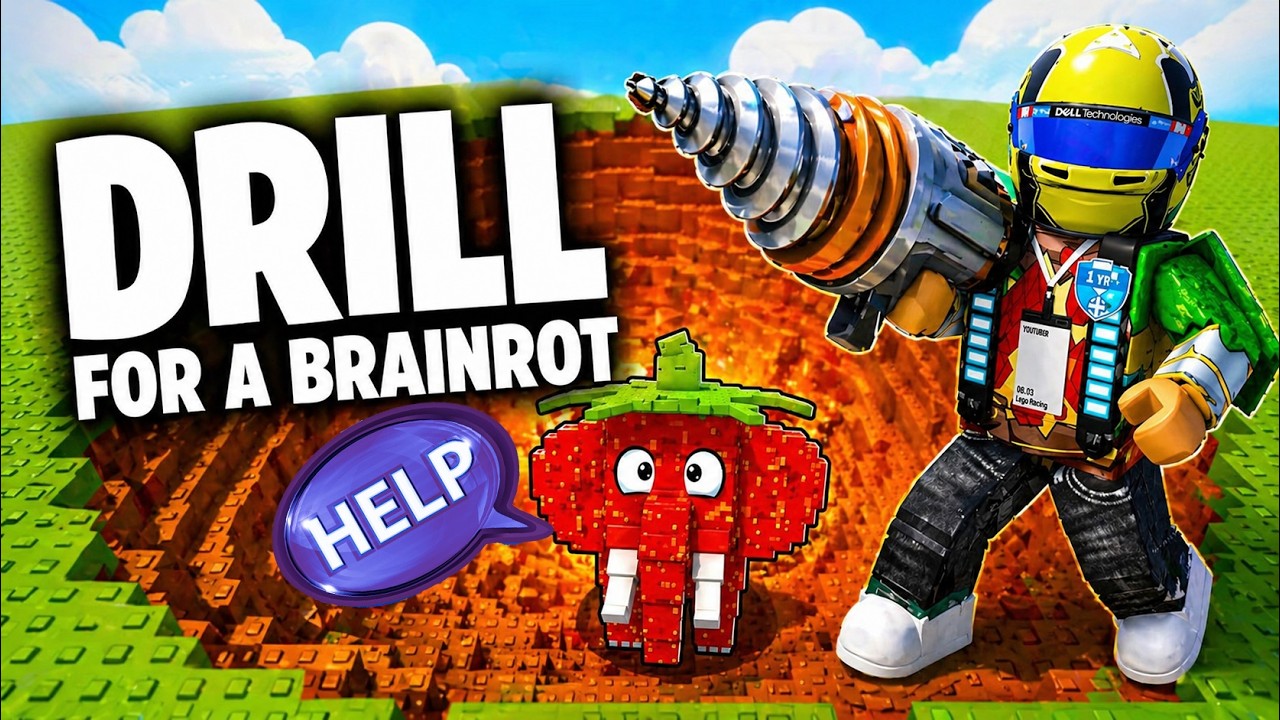 I BECOME RICHEST PLAYER IN SERVER DRILL FOR BRAINROT #roblox