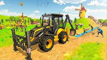 New Jcb 3dx Backhoe Machine Loading Red Mud In Mahindra Tractors | Jcb and Tractor Cartoon Video