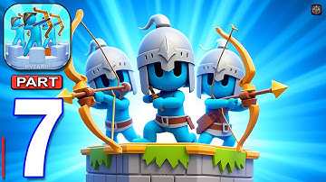Archery Bastions - Gameplay Walkthrough Part 7 - Merge Archers, Protect Castle (Android, iOS)